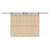 Vidaxxl boîte avec pièces pour porte coulissante 427 cm acier noir