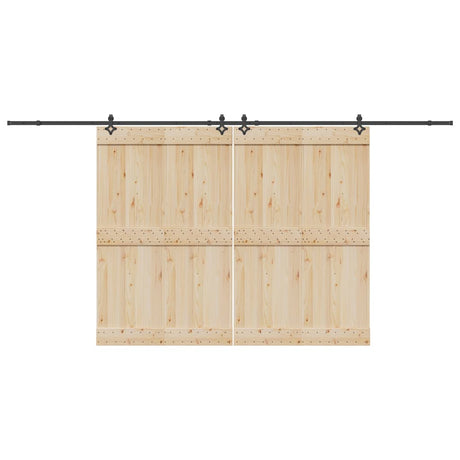 Vidaxxl boîte avec pièces pour porte coulissante 427 cm acier noir