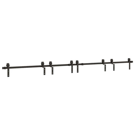 Vidaxxl boîte avec pièces pour porte coulissante 366 cm acier noir