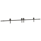 Vidaxxl boîte avec pièces pour porte coulissante 366 cm acier noir