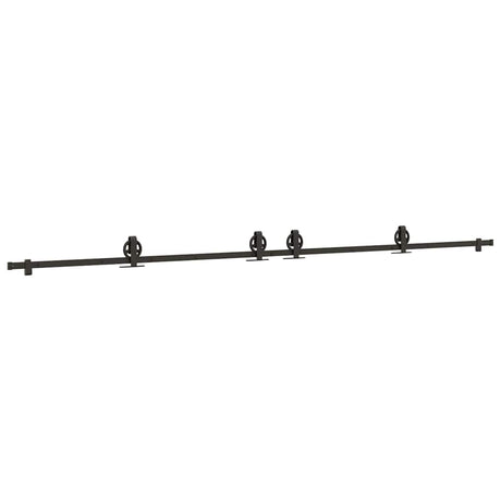 Vidaxxl boîte avec pièces pour porte coulissante 366 cm acier noir