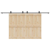 Vidaxxl boîte avec pièces pour porte coulissante 400 cm acier noir