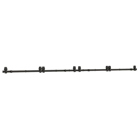 Vidaxxl boîte avec pièces pour porte coulissante 366 cm acier noir