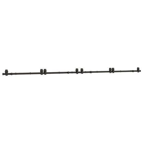 Vidaxxl boîte avec pièces pour porte coulissante 400 cm acier noir