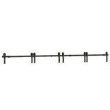 Vidaxxl boîte avec pièces pour porte coulissante 366 cm acier noir