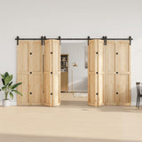 Vidaxxl boîte avec pièces pour porte coulissante 366 cm acier noir
