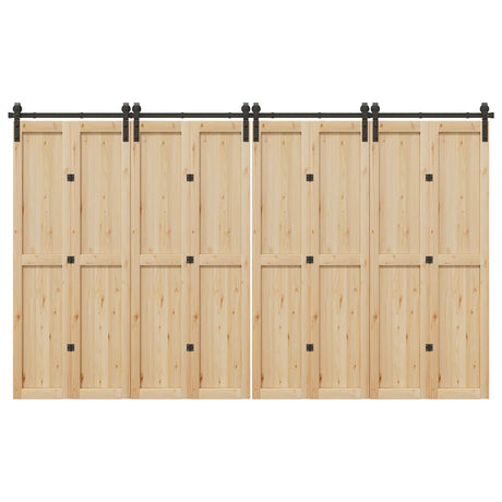 Vidaxxl boîte avec pièces pour porte coulissante 366 cm acier noir