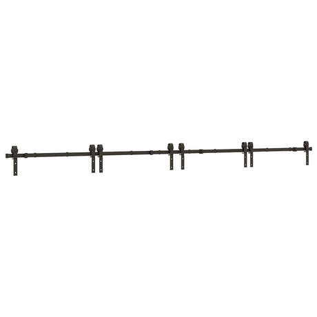 Vidaxxl boîte avec pièces pour porte coulissante 400 cm acier noir