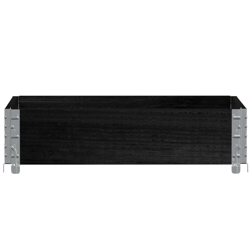 Vidaxx bord supérieur de palette 80x60 cm bois de pin massif noir