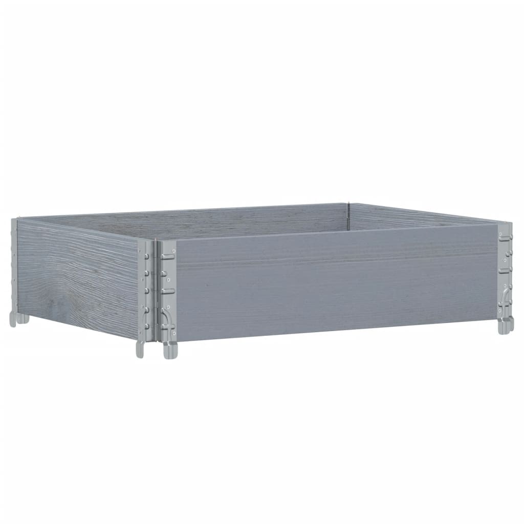Vidaxx bord supérieur de palette 80x60 cm bois de pin massif gris