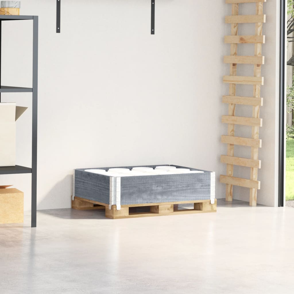 Vidaxx bord supérieur de palette 80x60 cm bois de pin massif gris