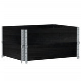 Vidaxx extensions de palette 2 pcs 80x60 cm bois de pin massif noir