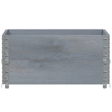 Vidaxx rehausses de palette 2 pcs 80x60 cm bois de pin massif gris