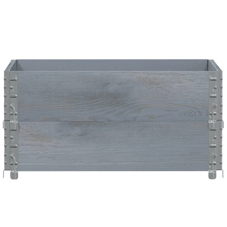 Vidaxx rehausses de palette 2 pcs 80x60 cm bois de pin massif gris