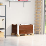 Vidaxx rehausses de palette 2 pcs 80x60 cm bois de pin massif marron