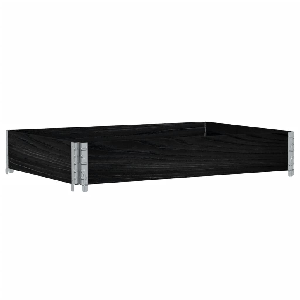 Vidaxx bord supérieur de palette 120x80 cm bois de pin massif noir