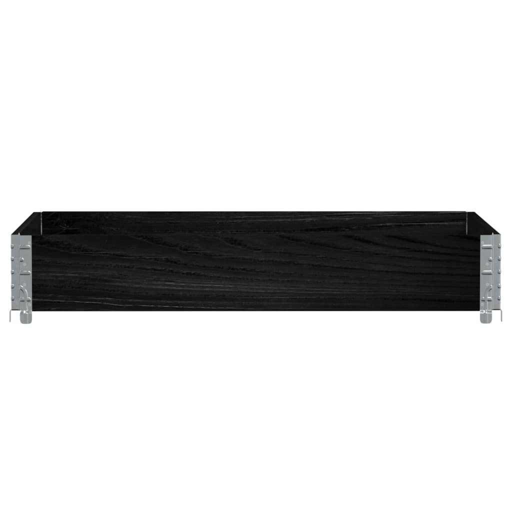 Vidaxx bord supérieur de palette 120x80 cm bois de pin massif noir