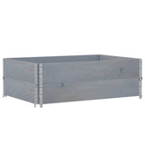 Vidaxx rehausses de palette 2 pcs 120x80 cm bois de pin massif gris