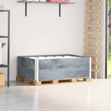 Vidaxx rehausses de palette 2 pcs 120x80 cm bois de pin massif gris