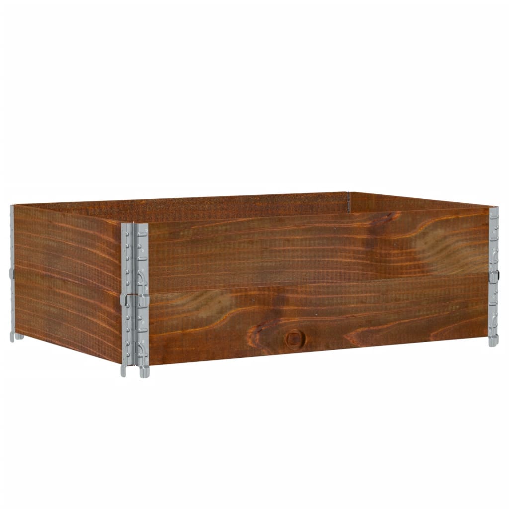Vidaxx rehausses de palette 2 pcs 120x80 cm bois de pin massif marron