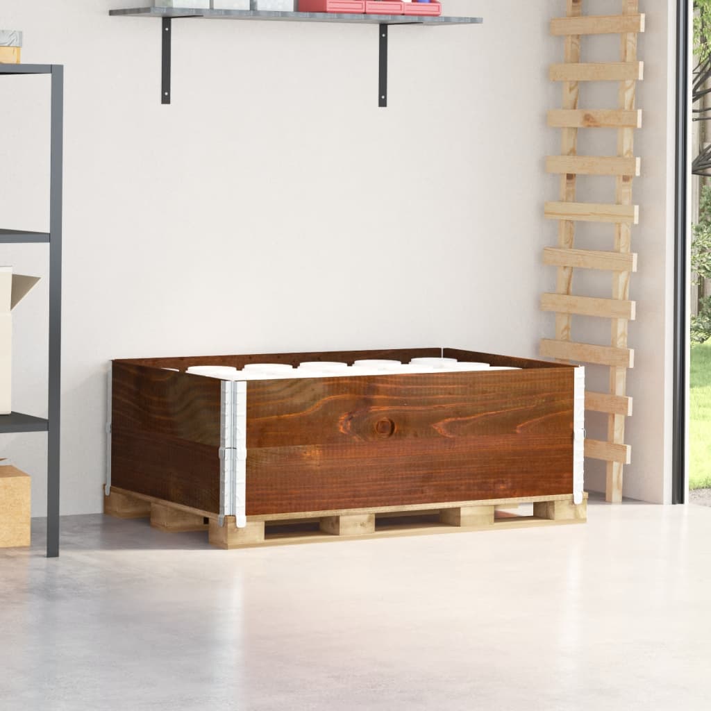 Vidaxx rehausses de palette 2 pcs 120x80 cm bois de pin massif marron