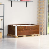 Vidaxx rehausses de palette 2 pcs 120x80 cm bois de pin massif marron