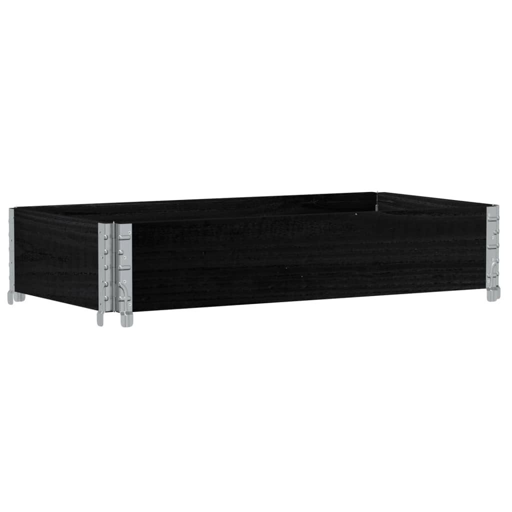 Vidaxx bord supérieur de palette 100x50 cm bois de pin massif noir