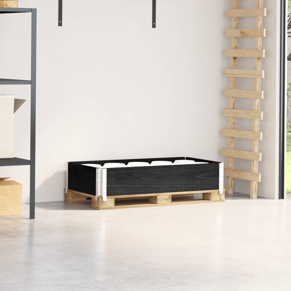 Vidaxx bord supérieur de palette 100x50 cm bois de pin massif noir