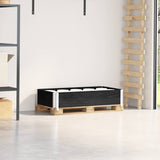 Vidaxx bord supérieur de palette 100x50 cm bois de pin massif noir