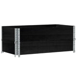 Vidaxx rehausses de palettes 2 pcs 100x50 cm bois de pin massif noir