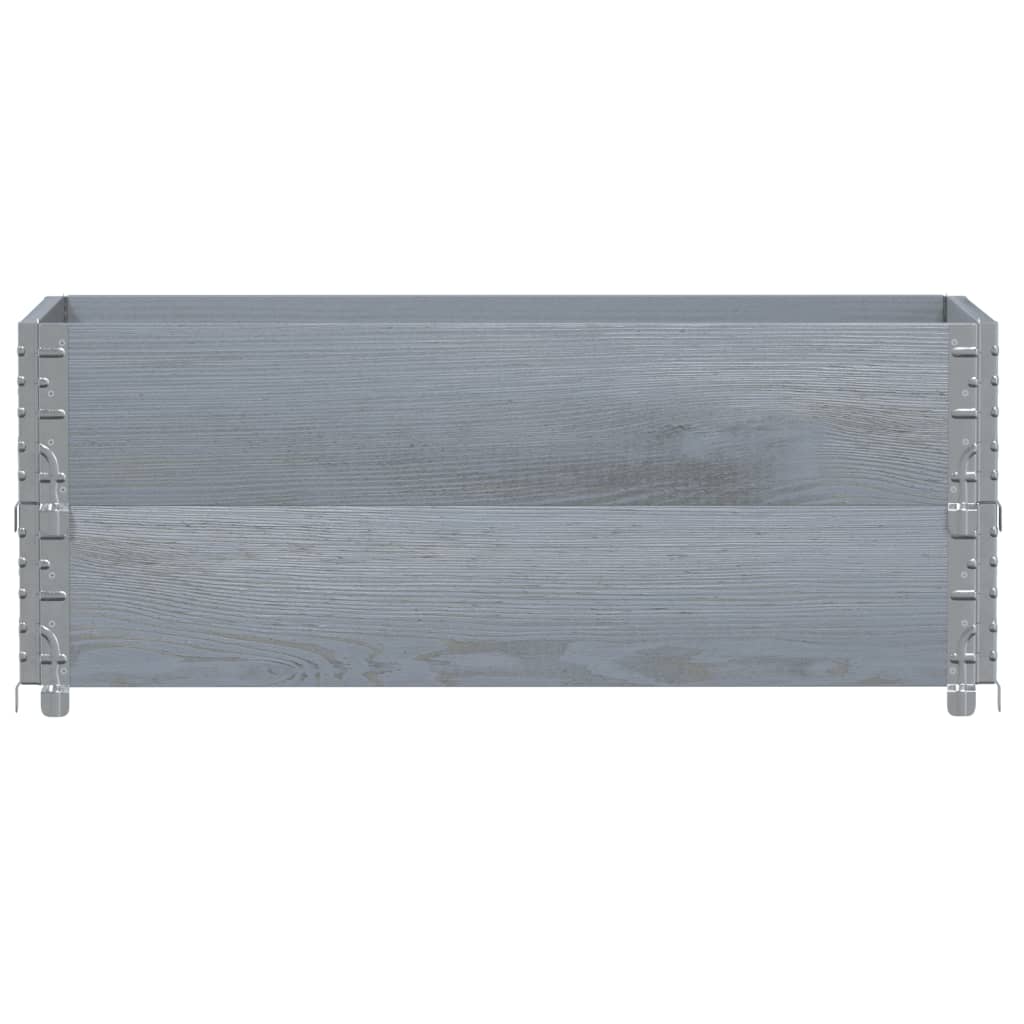 Vidaxx rehausses de palette 2 pcs 100x50 cm bois de pin massif gris