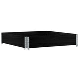 Vidaxx bord supérieur de palette 100x100 cm bois de pin massif noir