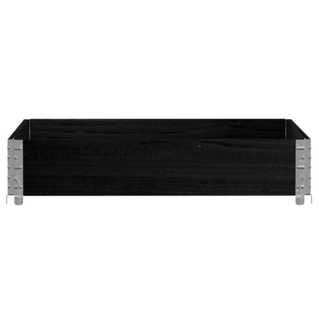 Vidaxx bord supérieur de palette 100x100 cm bois de pin massif noir