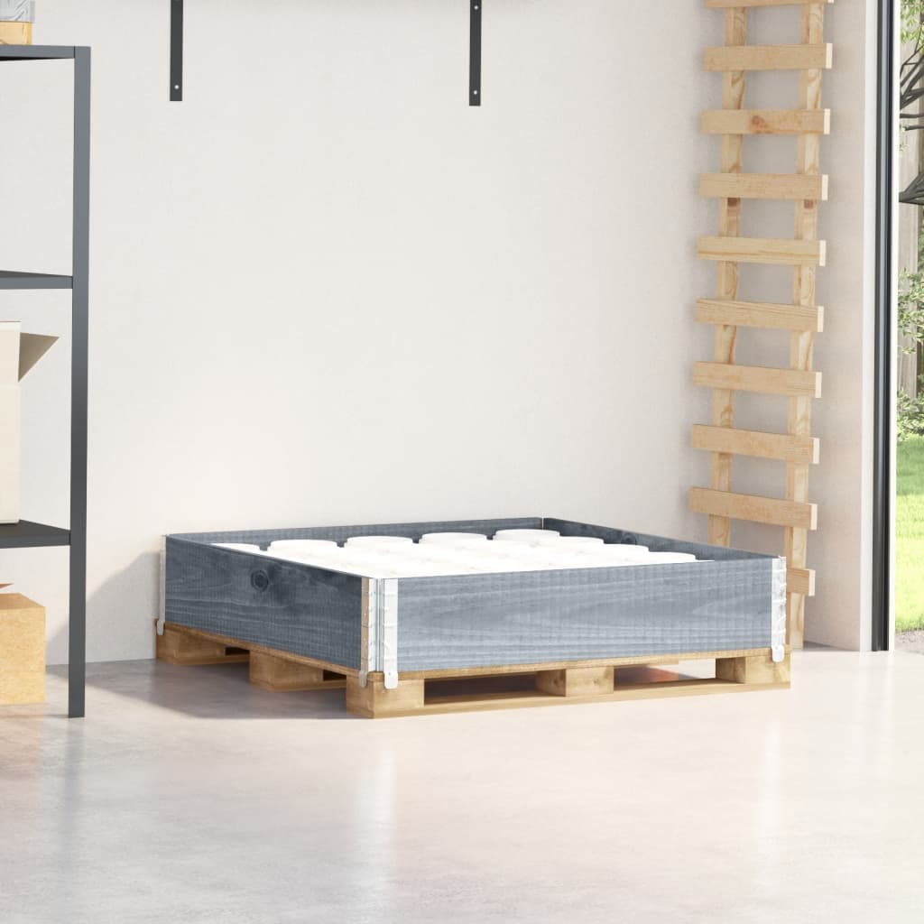 Vidaxx bord supérieur de palette 100x100 cm bois de pin massif gris
