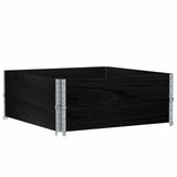 Vidaxx rehausses de palettes 2 pcs 100x100 cm bois de pin massif noir