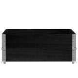 Vidaxx rehausses de palettes 2 pcs 100x100 cm bois de pin massif noir