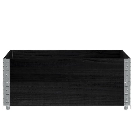 Vidaxx rehausses de palettes 2 pcs 100x100 cm bois de pin massif noir