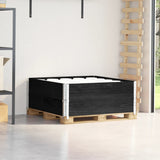 Vidaxx rehausses de palettes 2 pcs 100x100 cm bois de pin massif noir