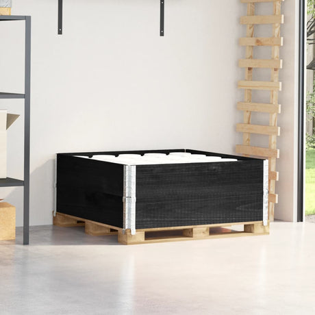 Vidaxx rehausses de palettes 2 pcs 100x100 cm bois de pin massif noir