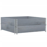 Vidaxx bords supérieurs de palette 2 pcs 100x100 cm bois de pin massif gris