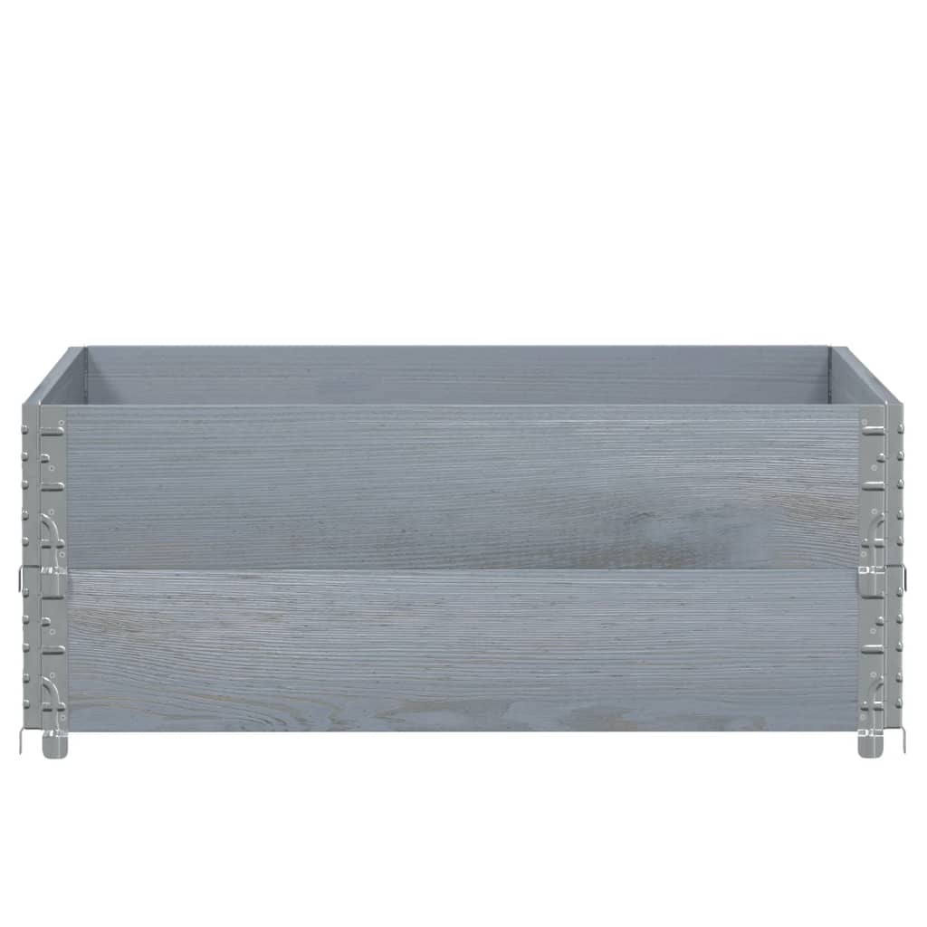 Vidaxx bords supérieurs de palette 2 pcs 100x100 cm bois de pin massif gris