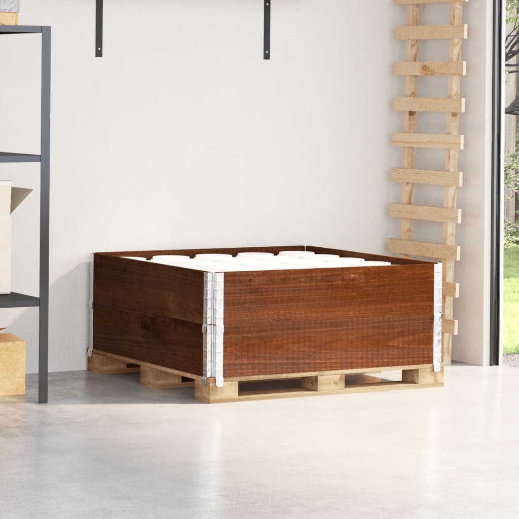Vidaxx extensions de palette 2 pcs 100x100 cm bois de pin massif marron