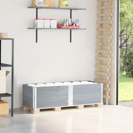 Vidaxx rehausses de palettes 2 pcs 150x50 cm bois de pin massif gris