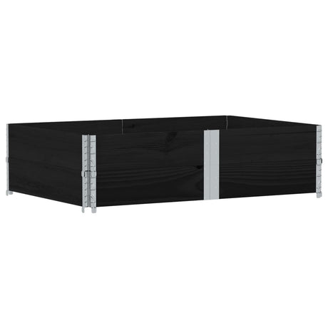 Vidaxx extensions de palette 2 pcs 150x100 cm bois de pin massif noir