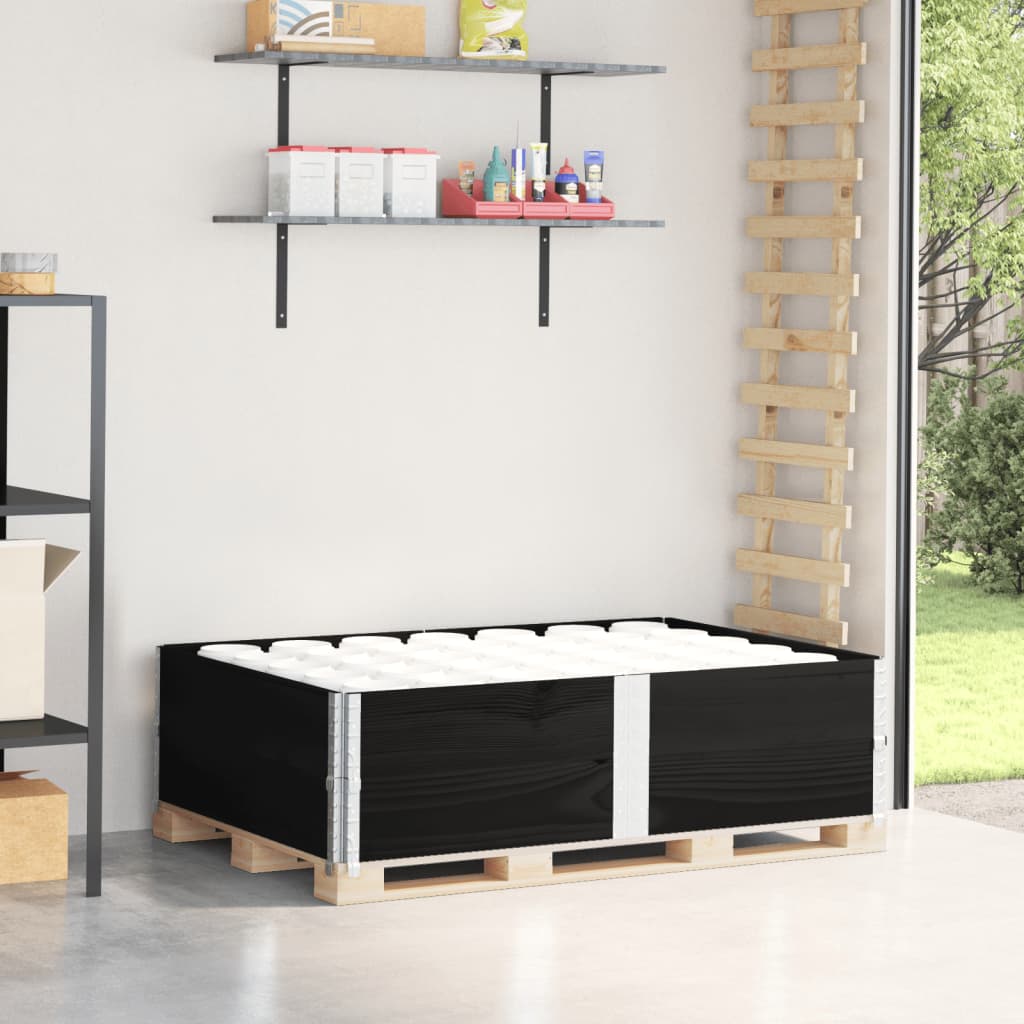 Vidaxx extensions de palette 2 pcs 150x100 cm bois de pin massif noir