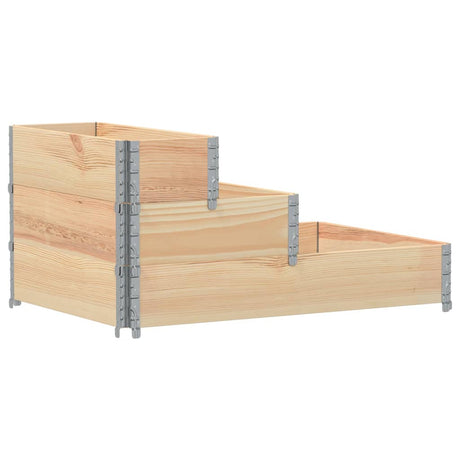 Vidaxx jardinière surélevée 3 couches 120x80 cm bois de pin massif