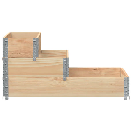 Vidaxx jardinière surélevée 3 couches 120x80 cm bois de pin massif