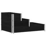 Vidaxx jardinière surélevée 3 couches 120x80 cm bois de pin massif noir