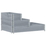 Vidaxx jardinière surélevée 3 couches 120x80 cm bois de pin massif gris