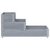 Vidaxx jardinière surélevée 3 couches 120x80 cm bois de pin massif gris